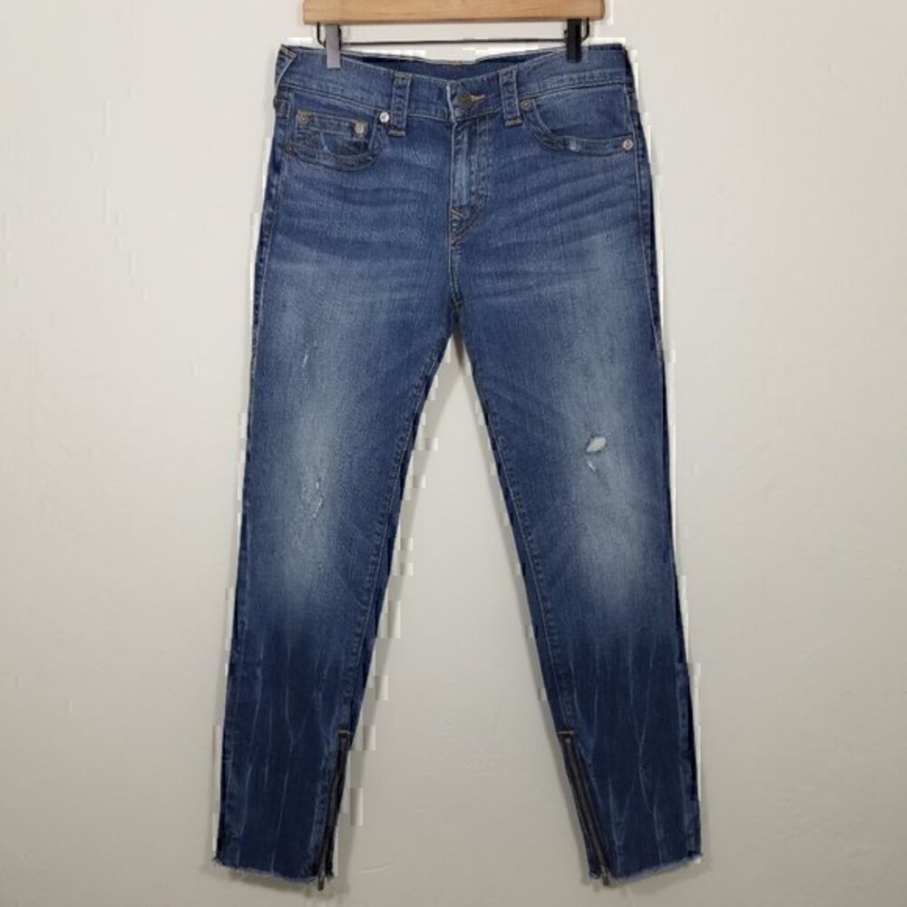 True Religion FINN Slim Tapered Zipper Jeans Size 31